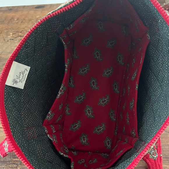 Vera Bradley Red Paisley Quilted Tote - Picture 3 of 4
